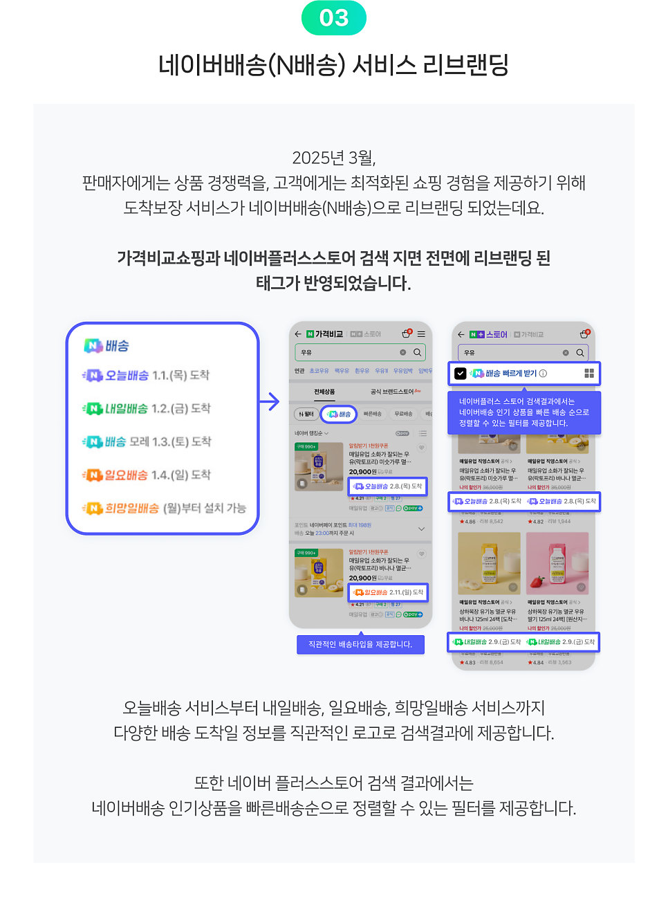 네이버배송(N배송) 서비스 리브랜딩 레터 원문